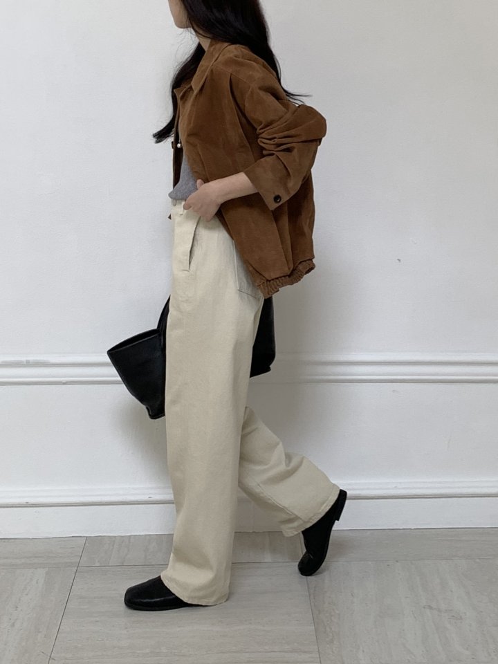 I'm here - Korean Women Fashion - #momslook - Round Cotton Baggy Pants - 11