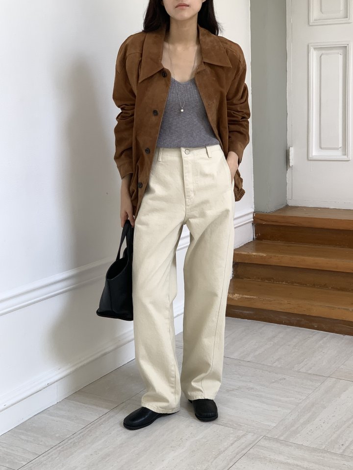 I'm here - Korean Women Fashion - #momslook - Round Cotton Baggy Pants - 5