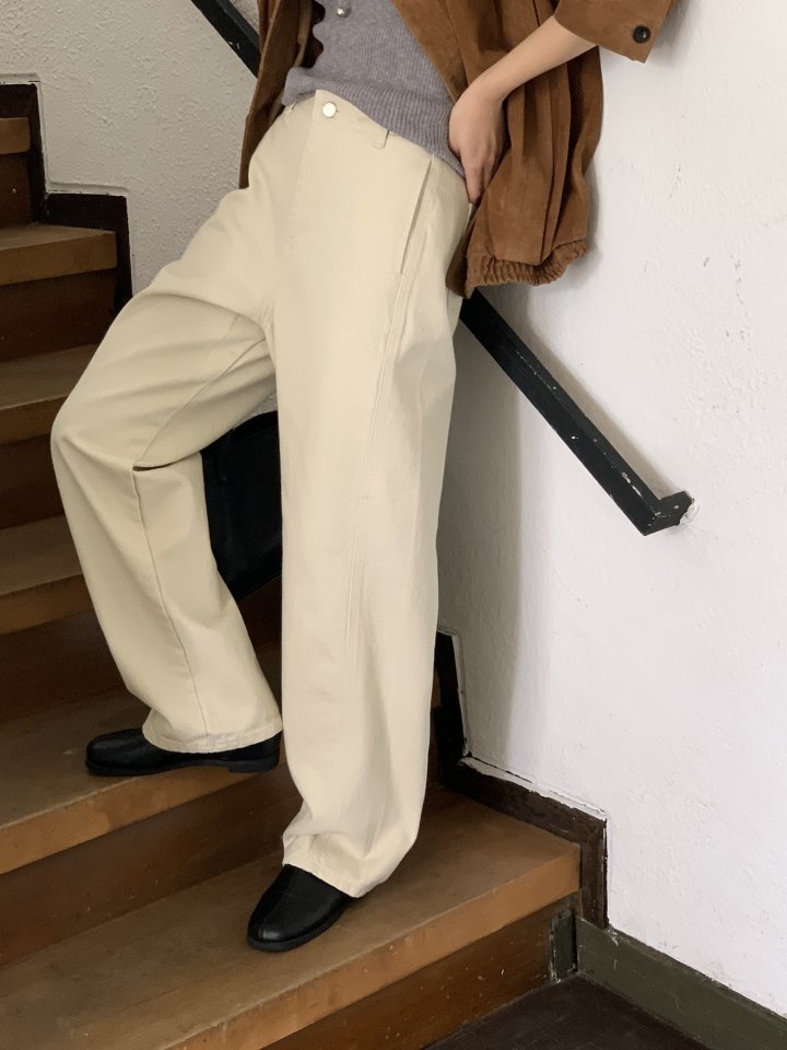 I'm here - Korean Women Fashion - #momslook - Round Cotton Baggy Pants - 9