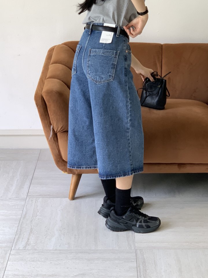 I'm here - Korean Women Fashion - #womensfashion - Half Denim Pants - 4