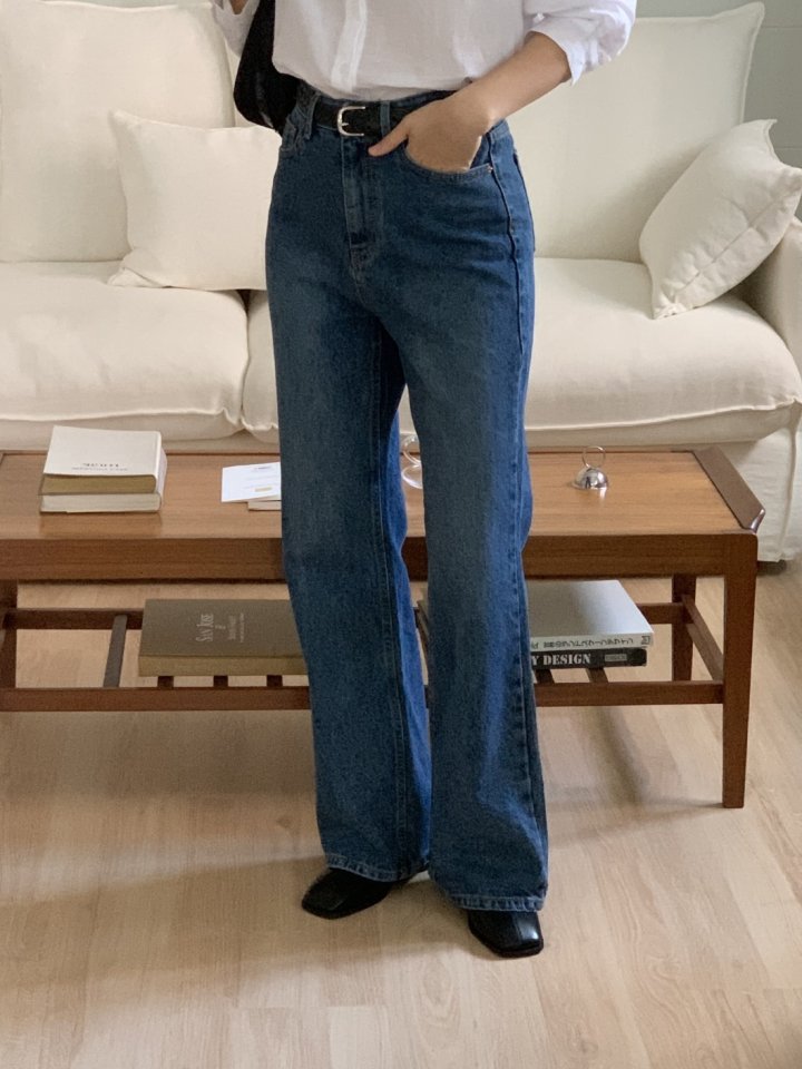 I'm here - Korean Women Fashion - #thelittlethings - Brushed Bootcut Denim Pants - 9