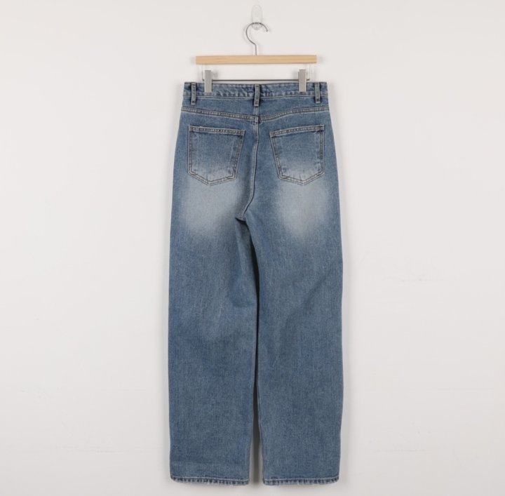 I'm here - Korean Women Fashion - #vintagekidsstyle - Vintage Patched Wide Denim Pants - 10