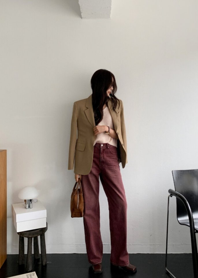I'm here - Korean Women Fashion - #womensfashion - Color Wide Denim Pants - 10