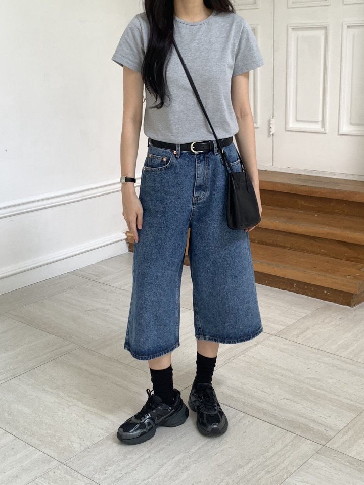 I'm here - Korean Women Fashion - #womensfashion - Half Denim Pants - 11
