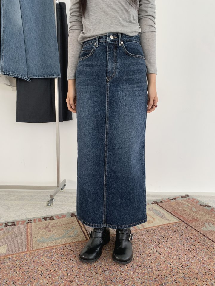I'm here - Korean Women Fashion - #womensfashion - DB Long Skirt Denim Skirt - 8