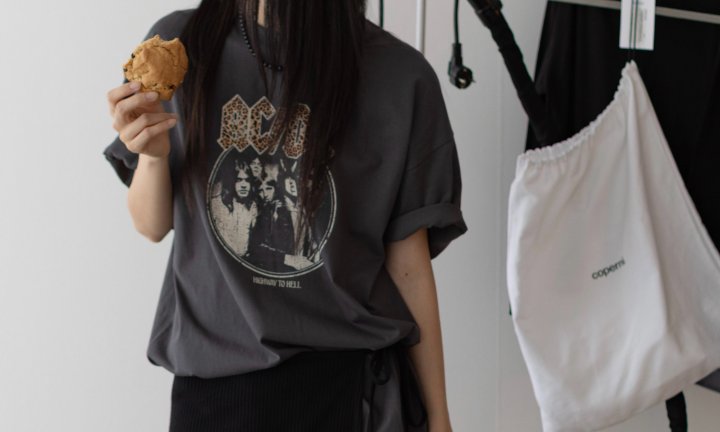 Inssense - Korean Women Fashion - #momslook - Oversized Vintage Leopard ACDC Graphic Tee - 2