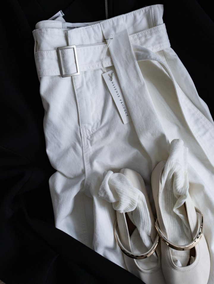 Inssense - Korean Women Fashion - #momslook - Premium Peach Volume Belted Wide Pants - 3