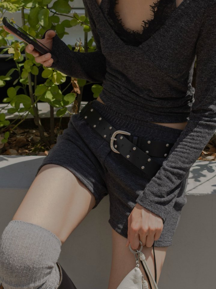 Inssense - Korean Women Fashion - #momslook - Lace Halter Layered Soft Top - 6