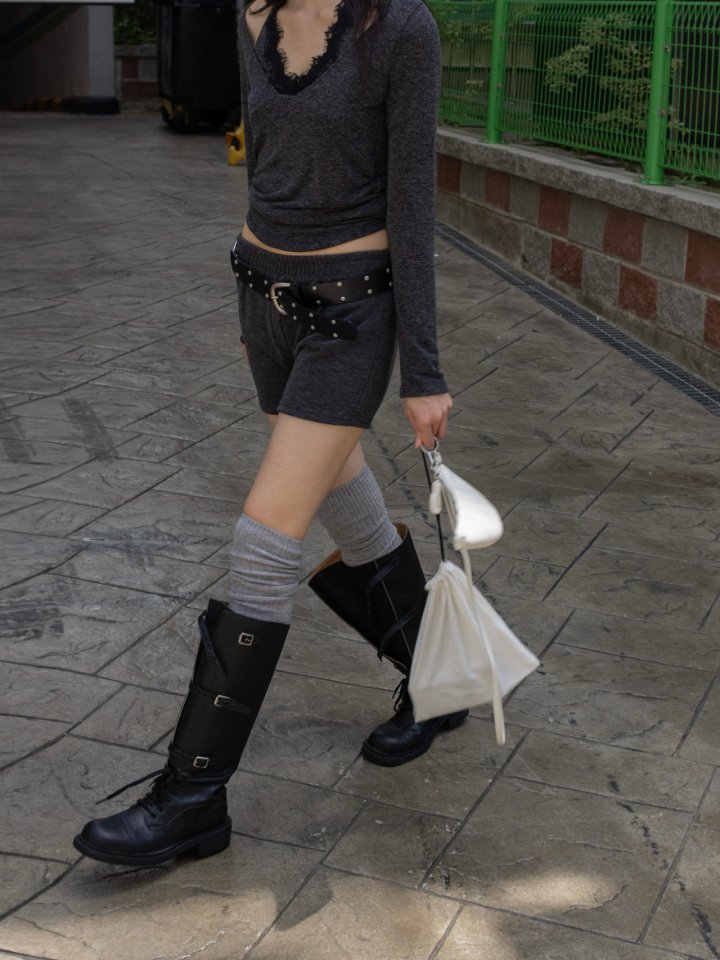 Inssense - Korean Women Fashion - #momslook - Soft Micro-banded Shorts - 4