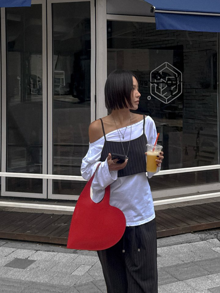 Inssense - Korean Women Fashion - #momslook - Stripe Bustier - 6