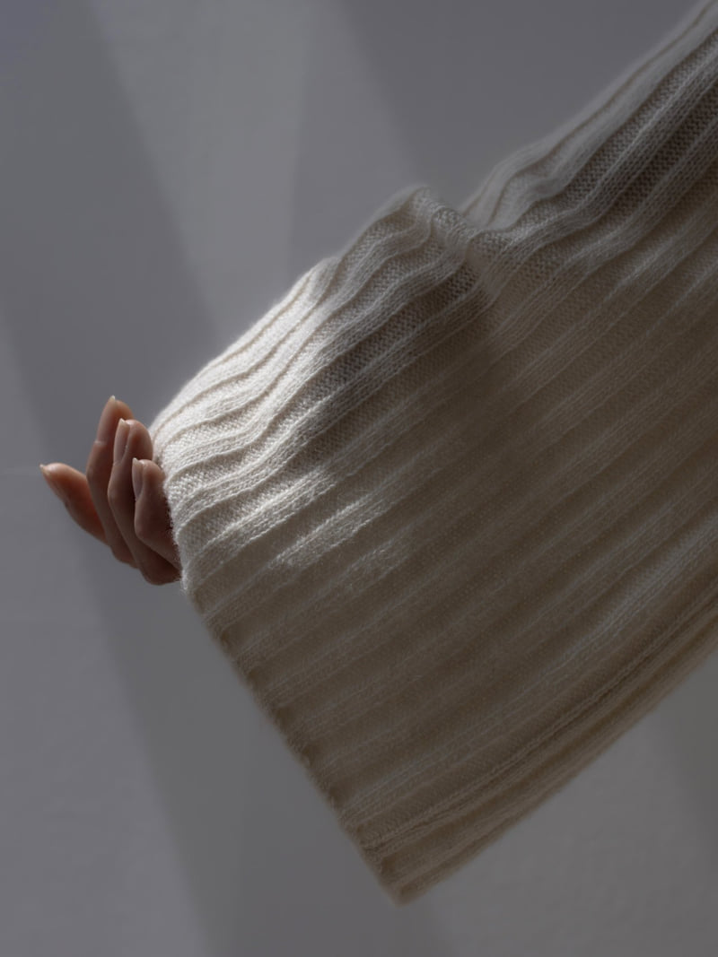 Inssense - Korean Women Fashion - #momslook - Oversized Merino Wool V-neck Knit - 10