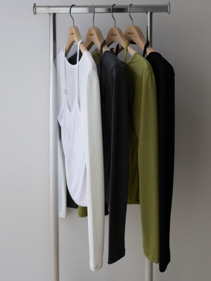 Inssense - Korean Women Fashion - #momslook - Layered Backless Halter Top - 9