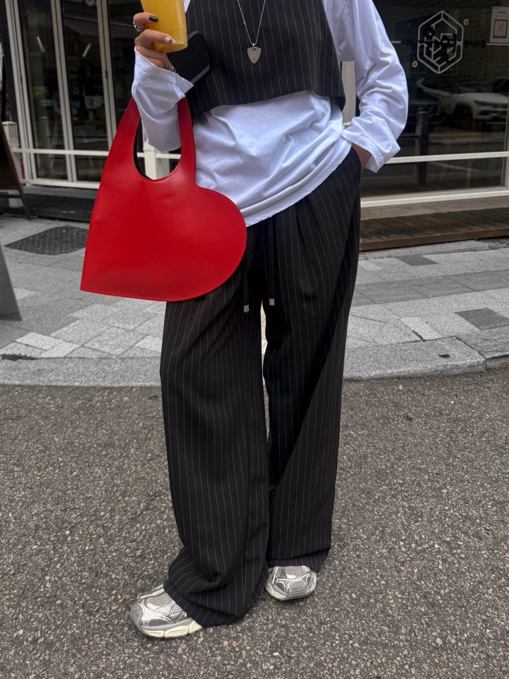 Inssense - Korean Women Fashion - #romanticstyle - Contrast Panel Stripe Wide Pants