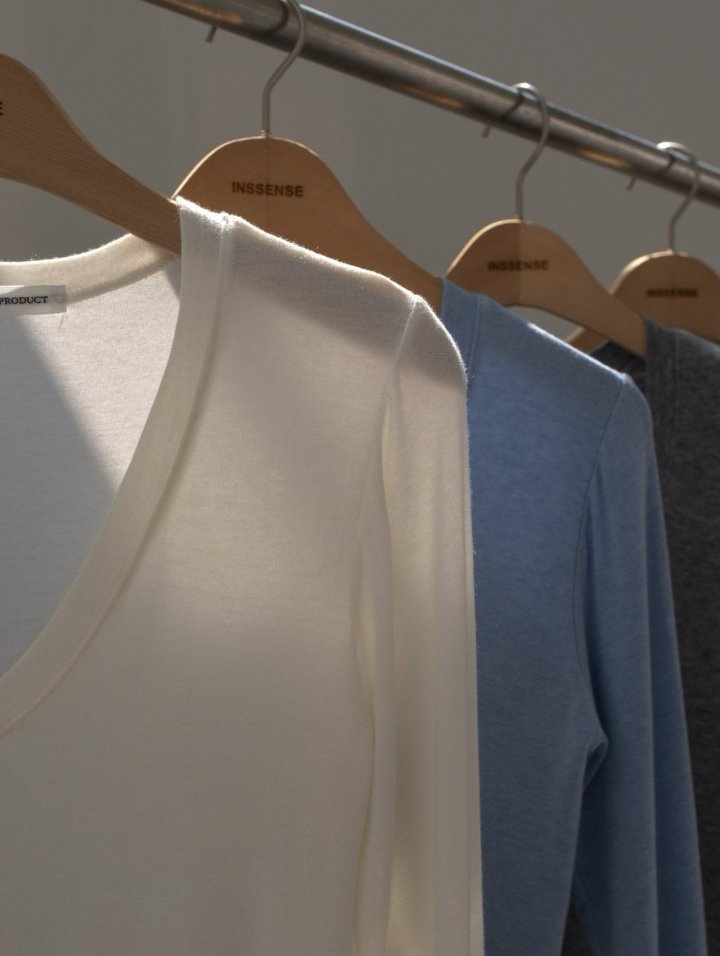 Inssense - Korean Women Fashion - #thelittlethings - Premium Soft Wool Slim V-neck Top - 7