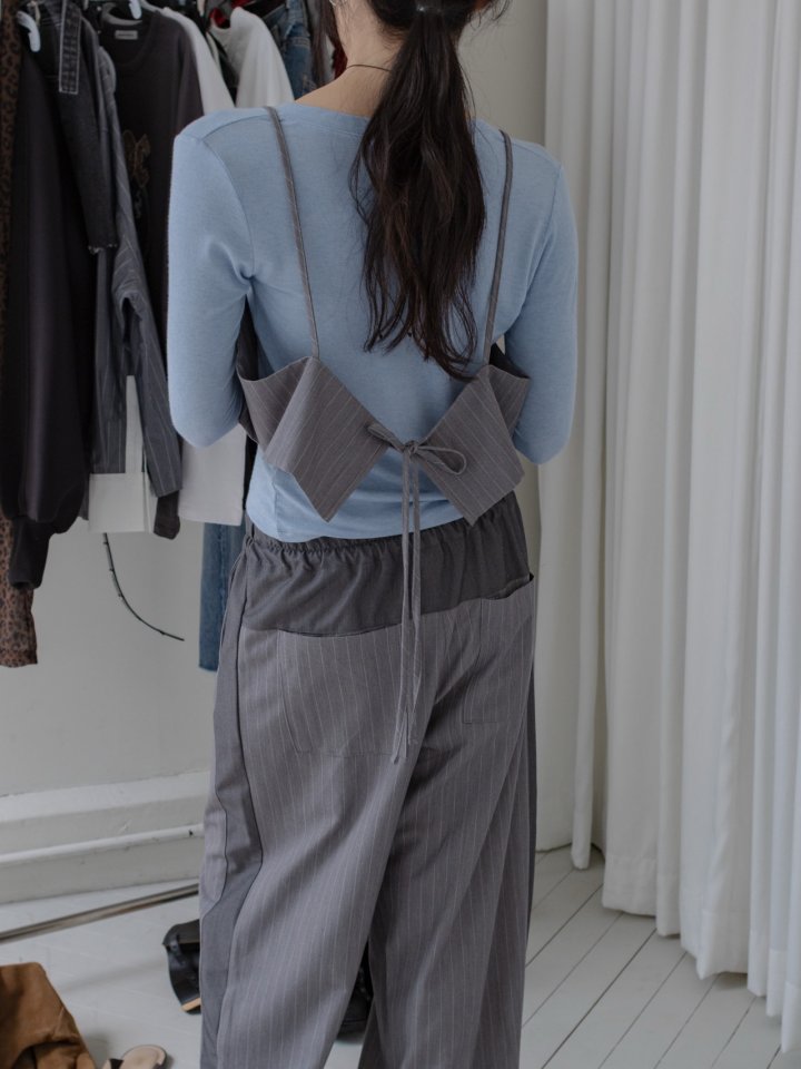 Inssense - Korean Women Fashion - #vintageinspired - Stripe Bustier - 2