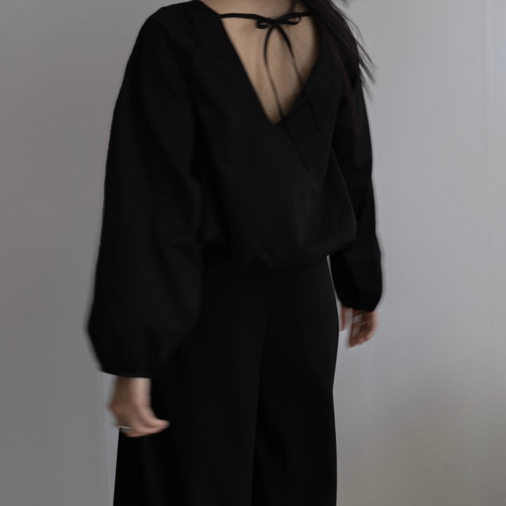 Inssense - Korean Women Fashion - #womensfashion - Puff Sleeve Volume Blouse - 3