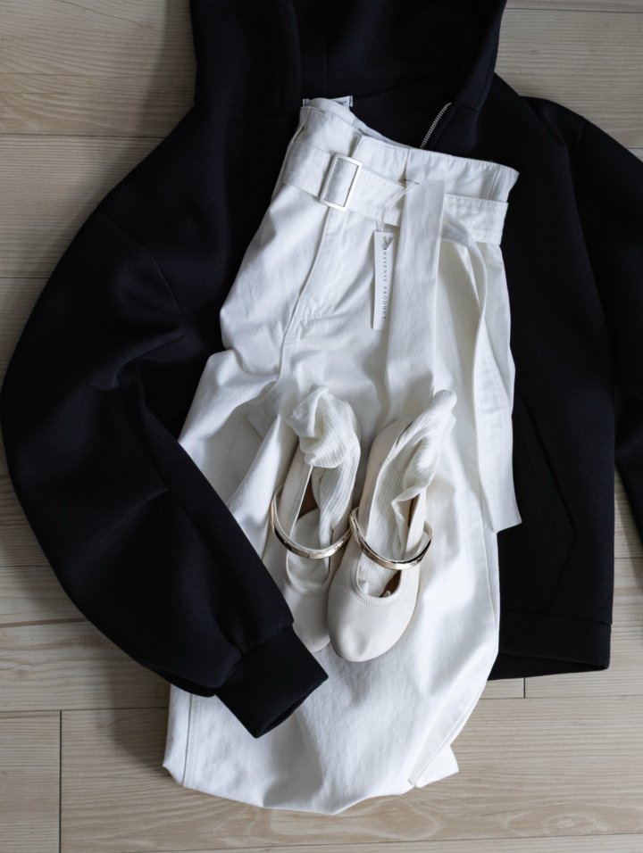 Inssense - Korean Women Fashion - #momslook - Premium Peach Volume Belted Wide Pants - 4