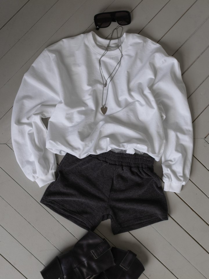 Inssense - Korean Women Fashion - #womensfashion - Pigment Volume Crop Sweatshirts - 3