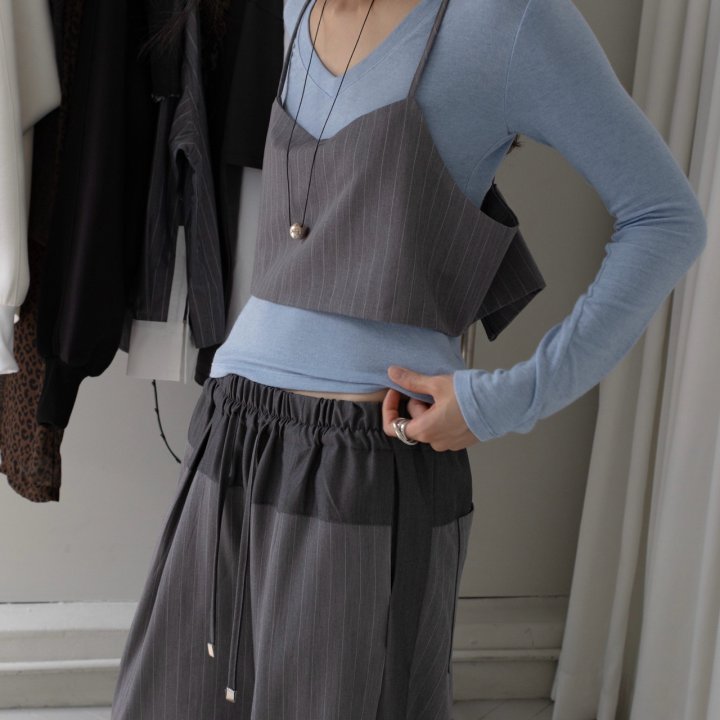 Inssense - Korean Women Fashion - #womensfashion - Stripe Bustier