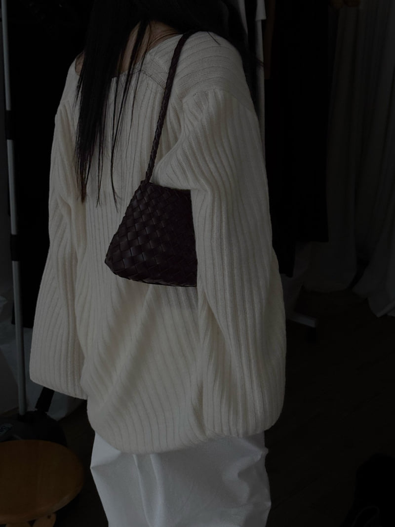 Inssense - Korean Women Fashion - #womensfashion - Oversized Merino Wool V-neck Knit - 7
