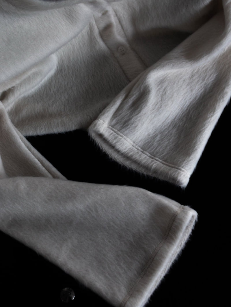 Inssense - Korean Women Fashion - #momslook - Hairy Soft Cropped Cardigan - 4