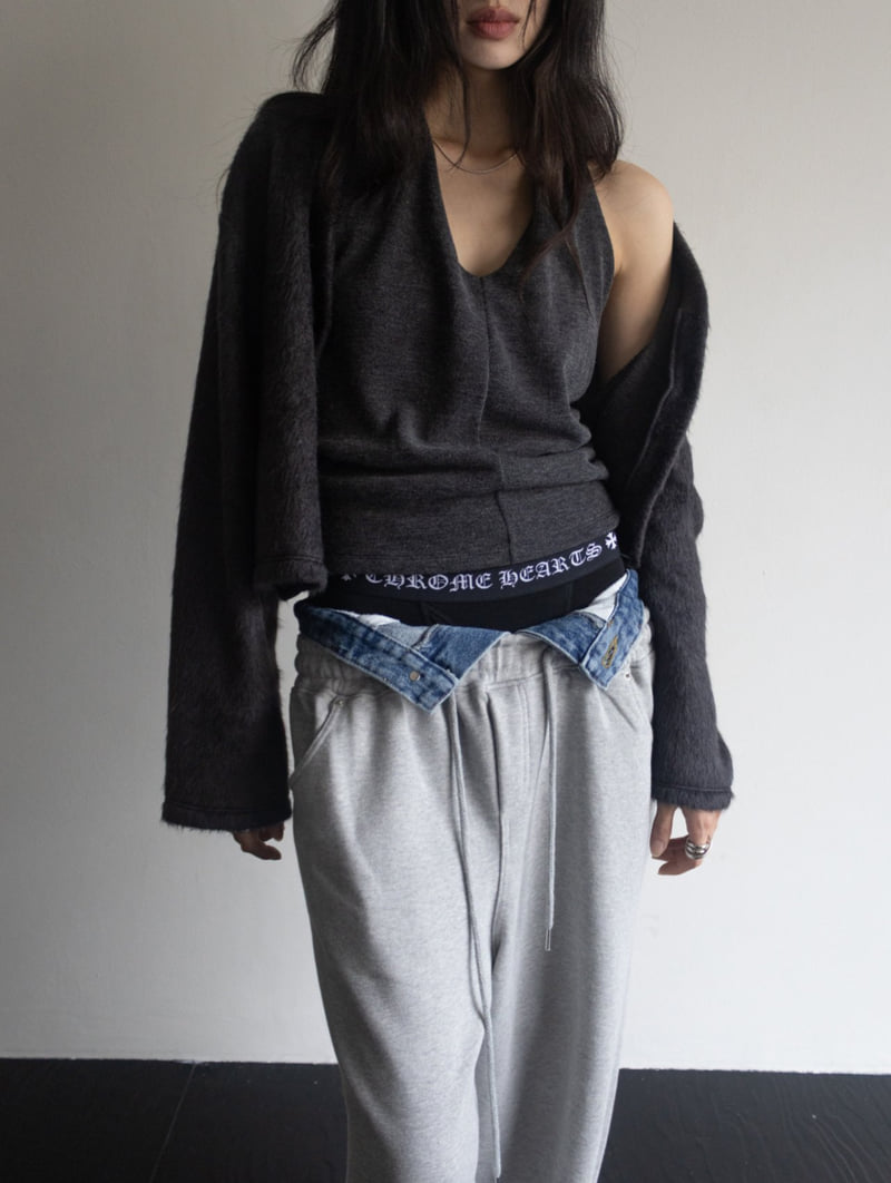 Inssense - Korean Women Fashion - #womensfashion - Hairy Soft Cropped Cardigan - 6