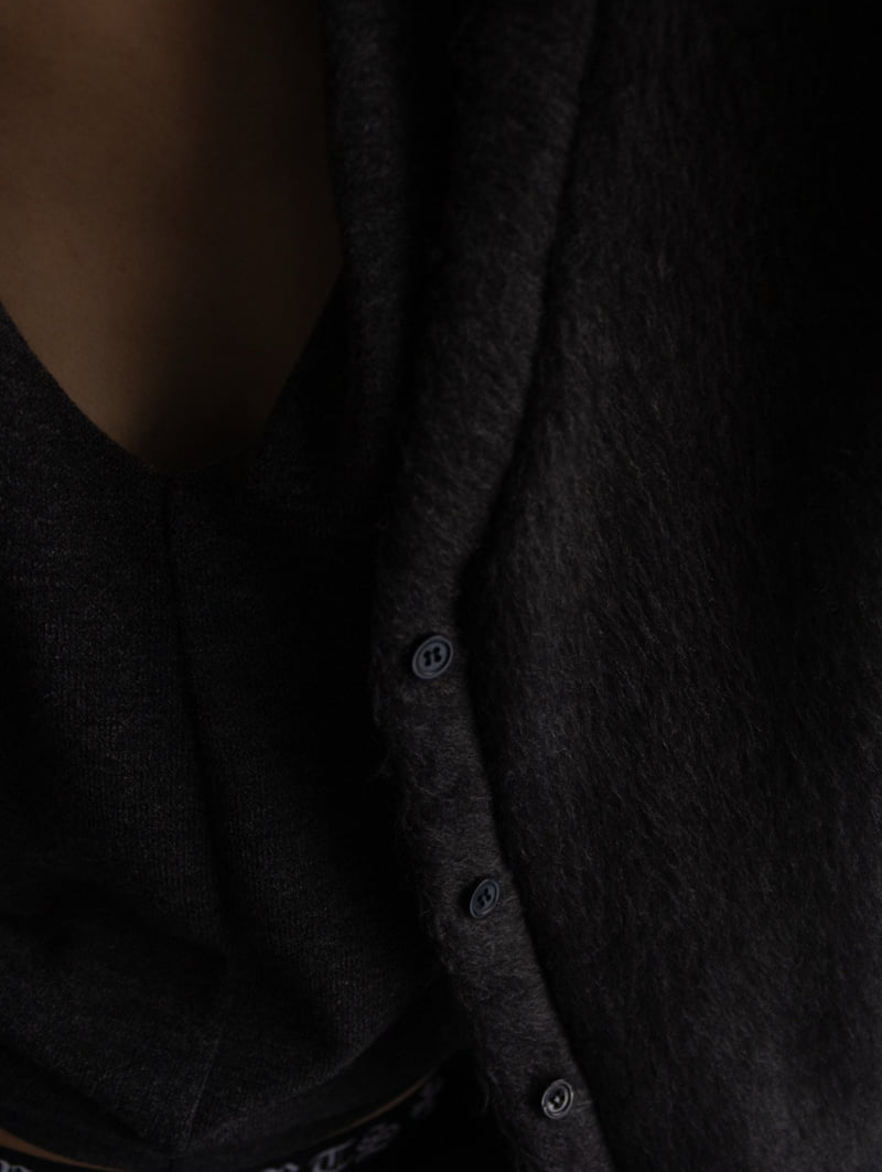 Inssense - Korean Women Fashion - #womensfashion - Hairy Soft Cropped Cardigan - 8