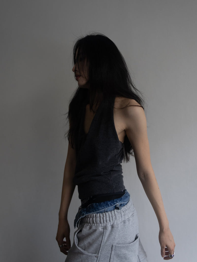 Inssense - Korean Women Fashion - #womensfashion - Soft Texture Draped Halter Top - 6