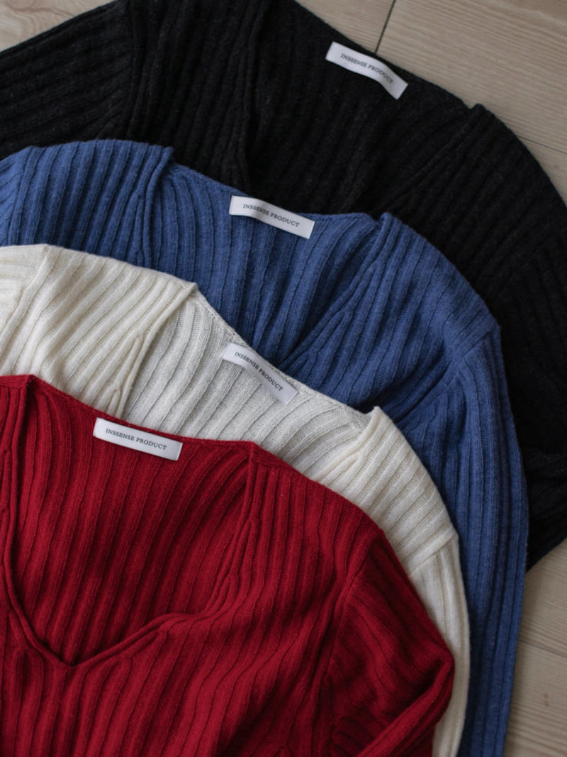 Inssense - Korean Women Fashion - #womensfashion - Oversized Merino Wool V Neck Knit - 10