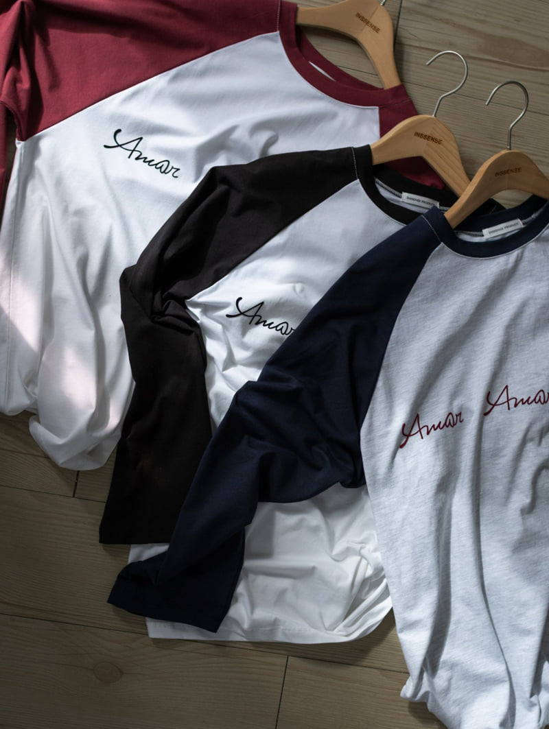 Inssense - Korean Women Fashion - #womensfashion - Oversized Raglan Flocked Lettering Tee - 11