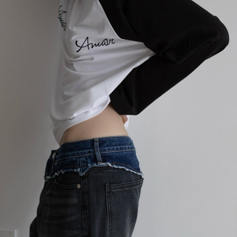 Inssense - Korean Women Fashion - #womensfashion - Oversized Raglan Flocked Lettering Tee - 7