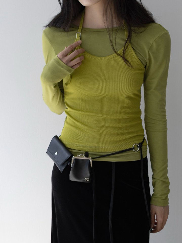 Inssense - Korean Women Fashion - #momslook - Layered Backless Halter Top - 4