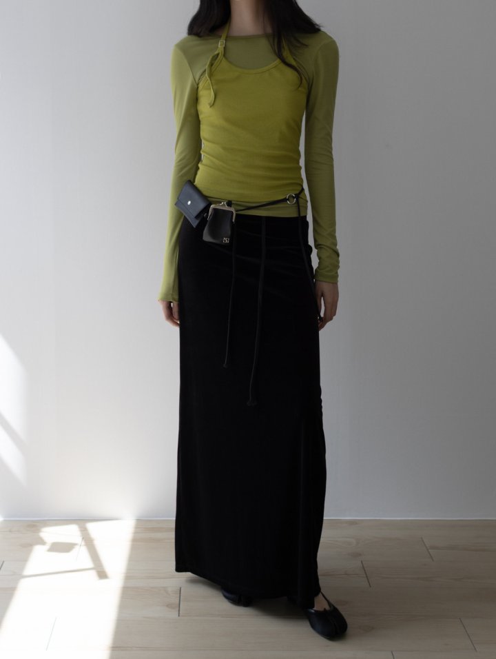 Inssense - Korean Women Fashion - #womensfashion - Layered Backless Halter Top - 6