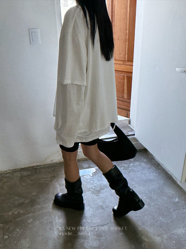 Jade Market - Korean Women Fashion - #womensfashion - Layerd Bean Top Set - 4