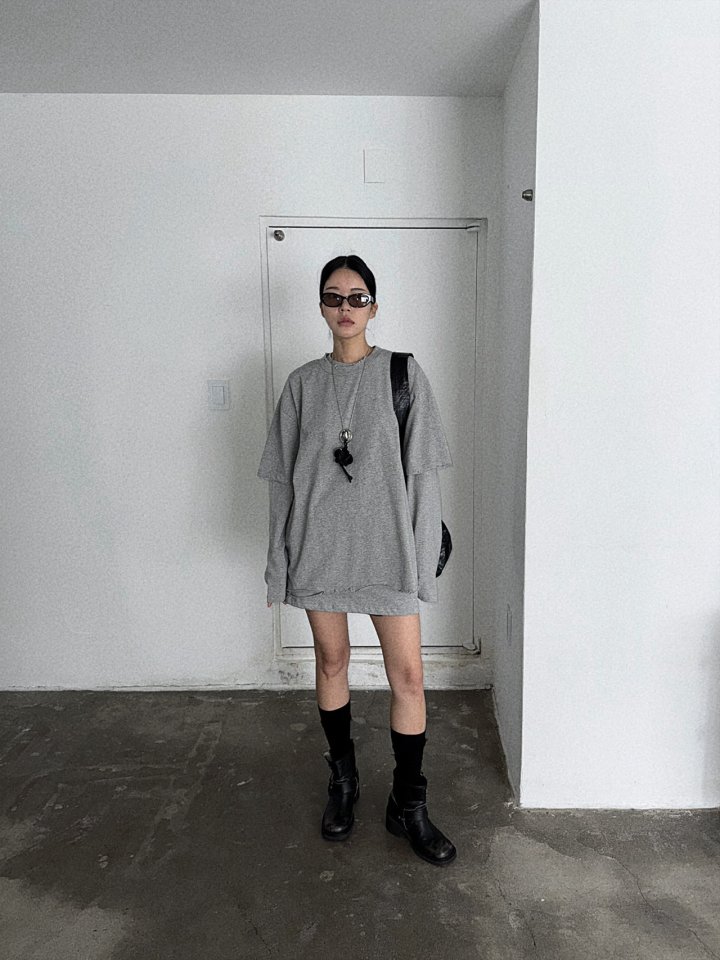 Jade Market - Korean Women Fashion - #momslook - Layerd Bean Top Set