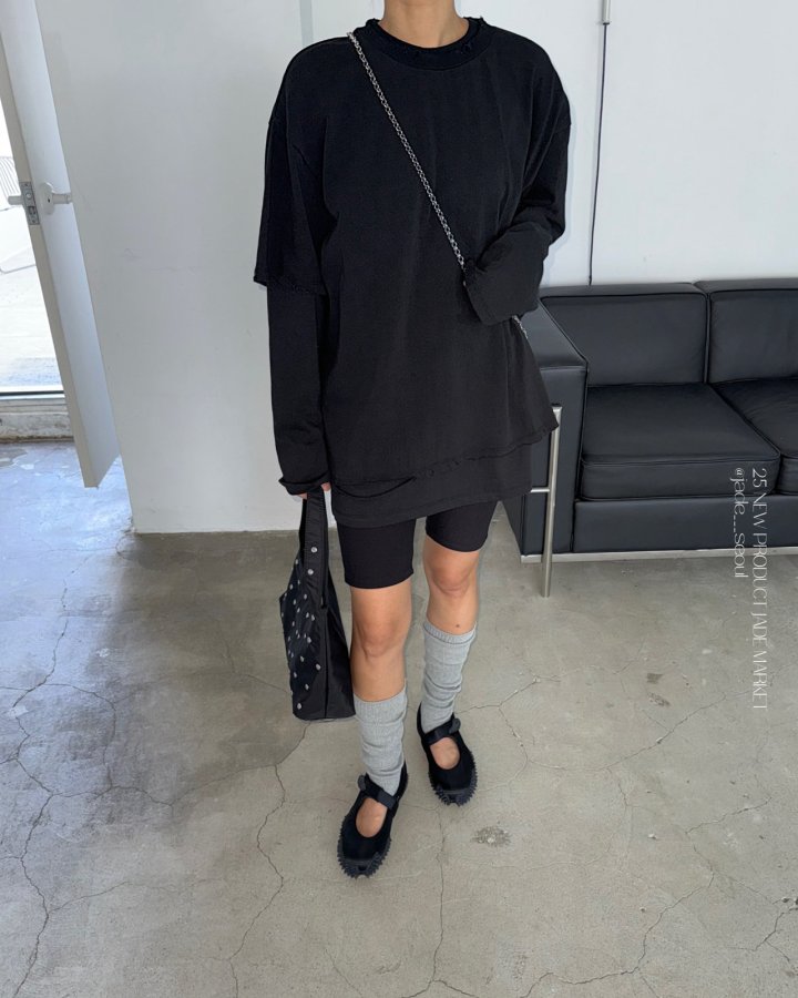 Jade Market - Korean Women Fashion - #momslook - Layerd Bean Top Set - 11