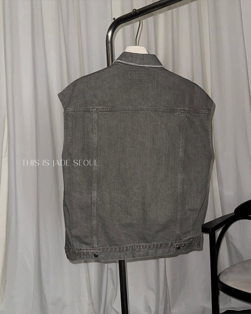 Jade Market - Korean Women Fashion - #momslook - Layer Unbalance Vest - 2