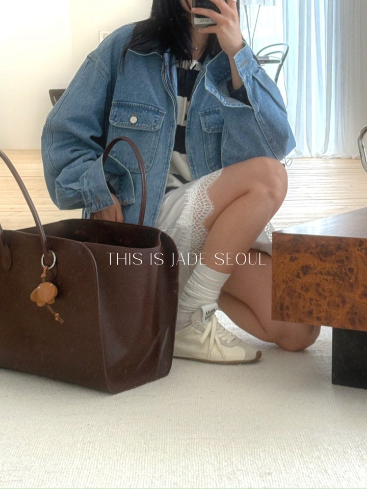 Jade Market - Korean Women Fashion - #momslook - Denim Mood Jacket - 2