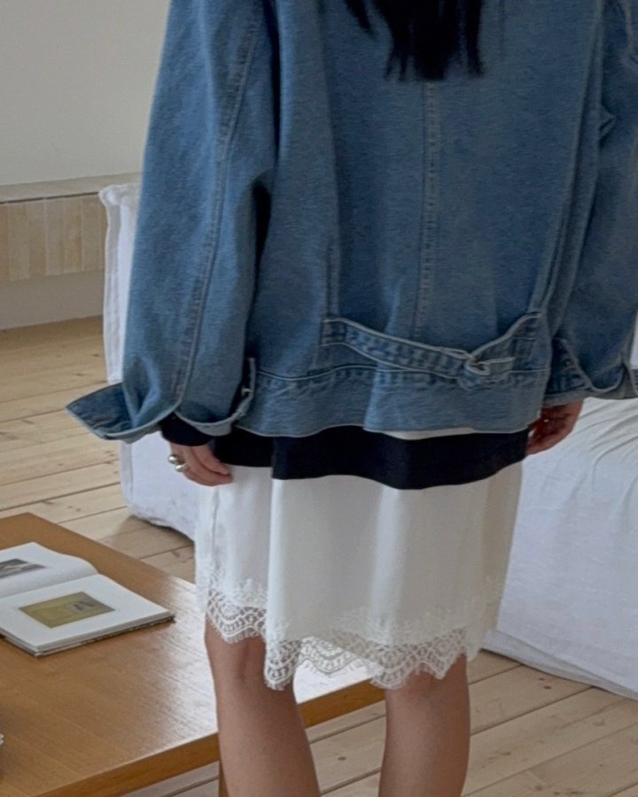 Jade Market - Korean Women Fashion - #momslook - Denim Mood Jacket - 3