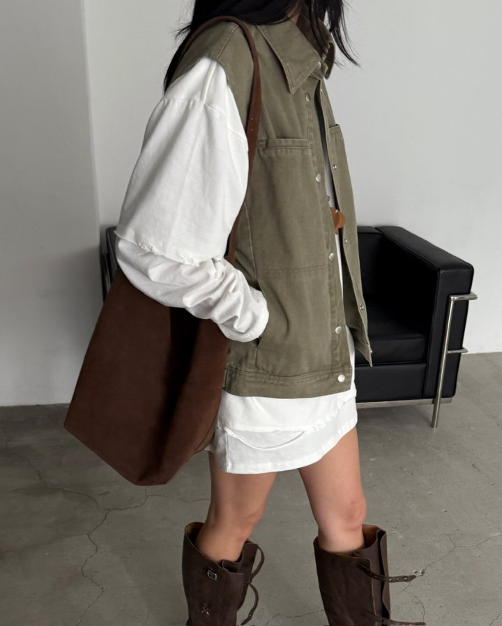 Jade Market - Korean Women Fashion - #momslook - Muse Washing Vest