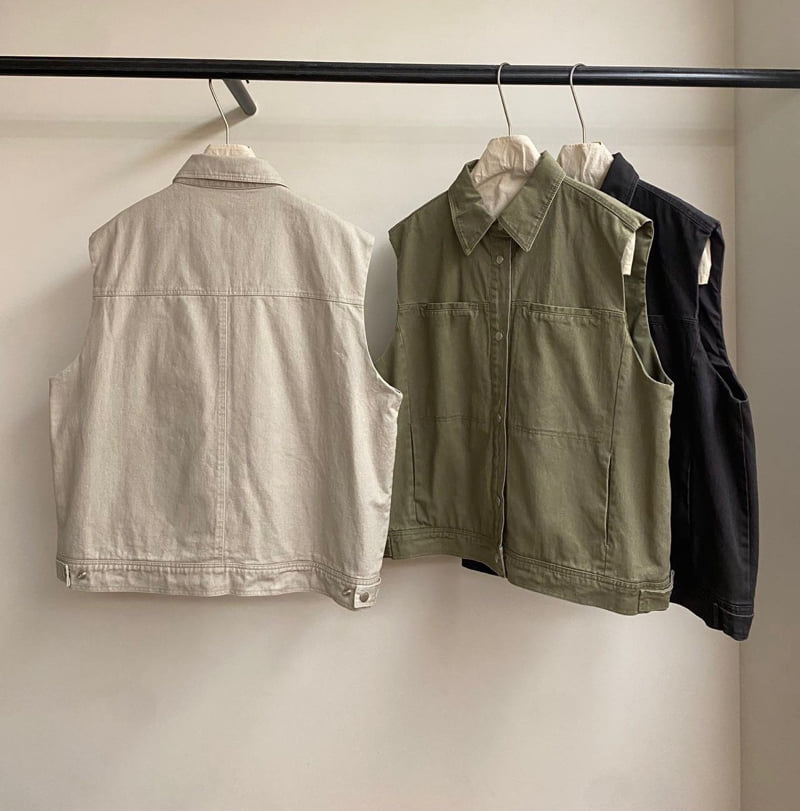 Jade Market - Korean Women Fashion - #momslook - Muse Washing Vest - 12