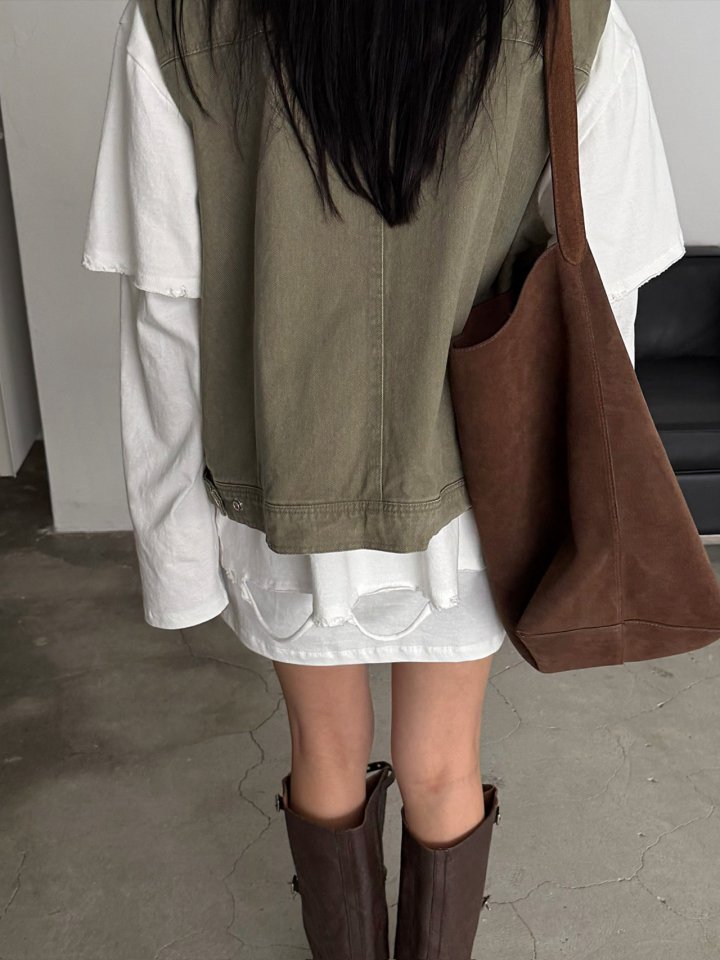 Jade Market - Korean Women Fashion - #momslook - Muse Washing Vest - 2