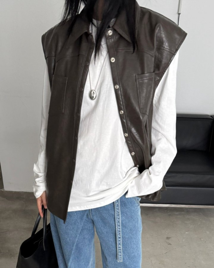 Jade Market - Korean Women Fashion - #momslook - Riva Pocket Vest - 7