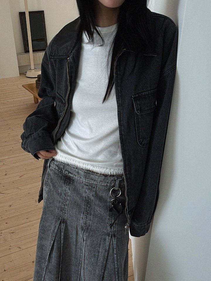 Jade Market - Korean Women Fashion - #romanticstyle - Denim Mood Jacket - 9