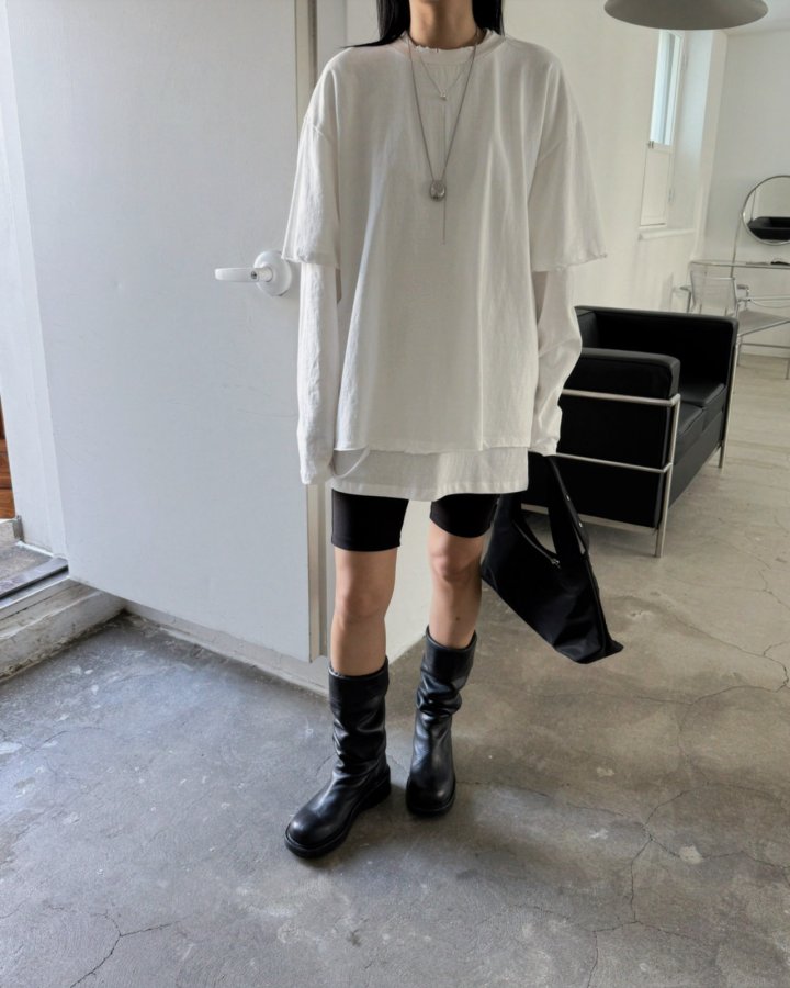 Jade Market - Korean Women Fashion - #womensfashion - Layerd Bean Top Set
