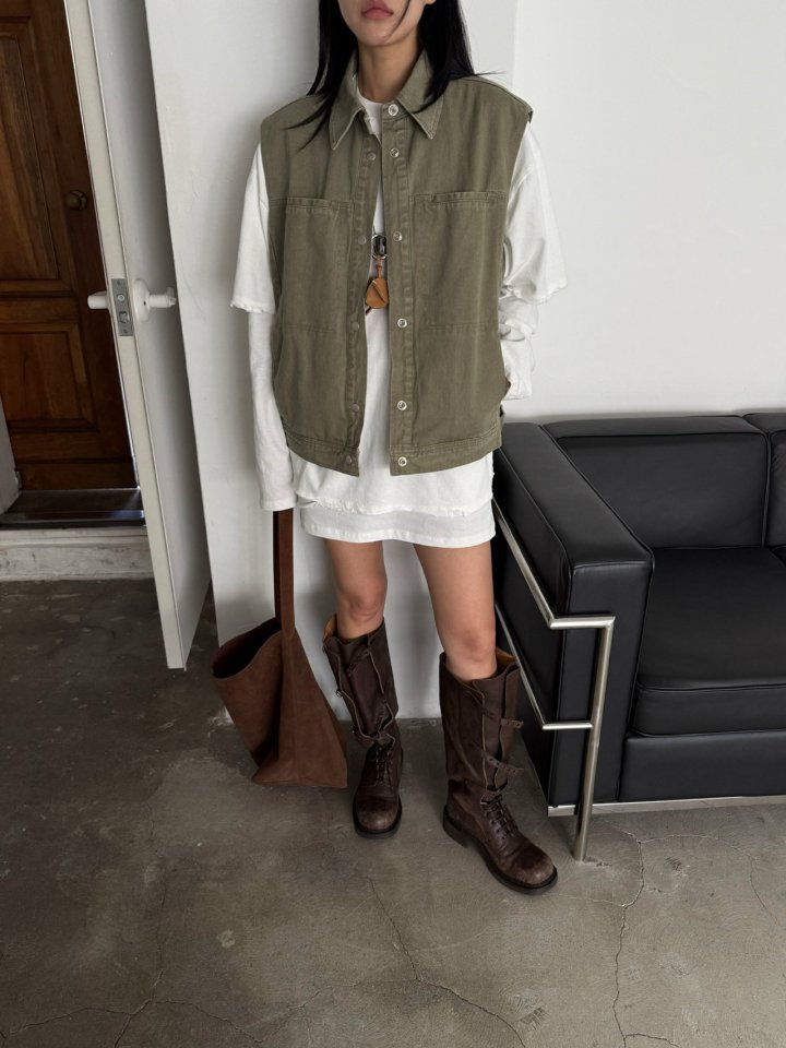 Jade Market - Korean Women Fashion - #womensfashion - Muse Washing Vest - 3