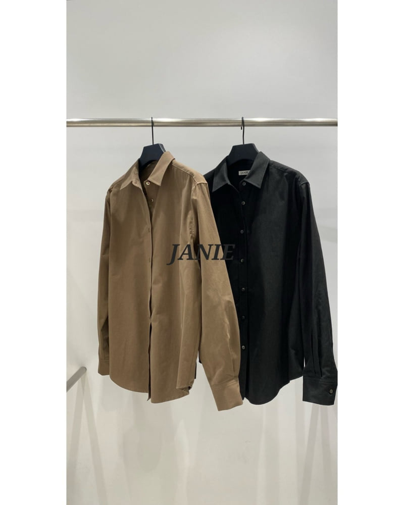 Janie - Korean Women Fashion - #momslook - Brownie Shirt