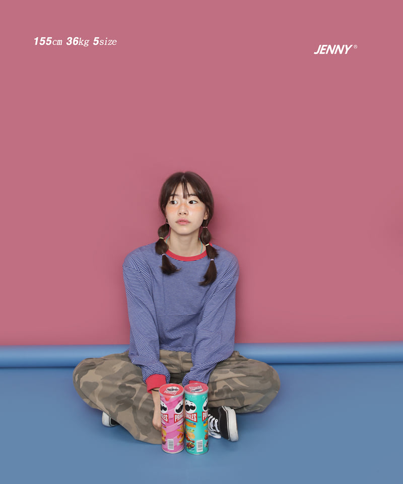 Jenny Basic - Korean Children Fashion - #childofig - Collar Stripe Tee - 7