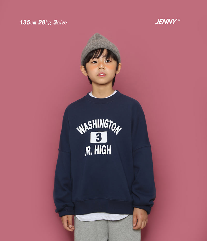 Jenny Basic - Korean Children Fashion - #designkidswear - White Washington Sweatshirt - 8