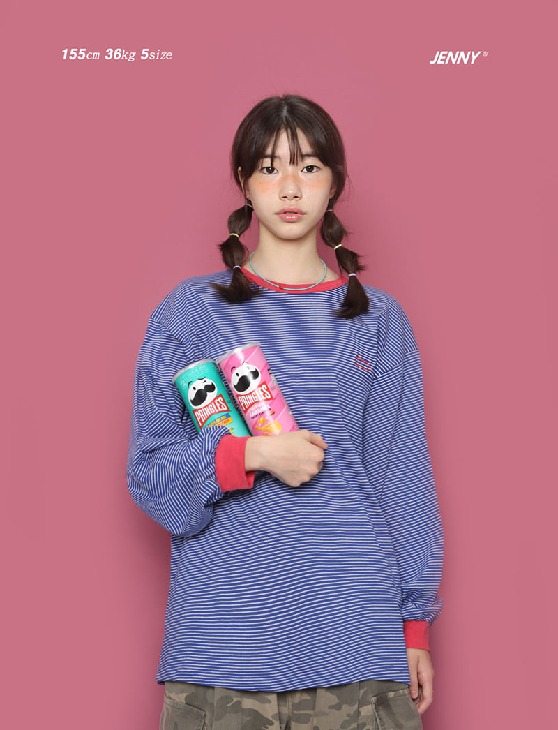 Jenny Basic - Korean Children Fashion - #designkidswear - Collar Stripe Tee - 9